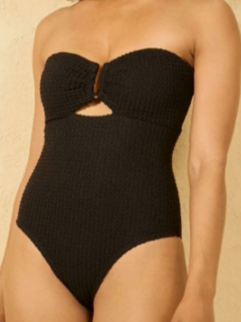Women's Crochet U Wire Medium Coverage One Piece Swimsuit - Shade & Shore Large